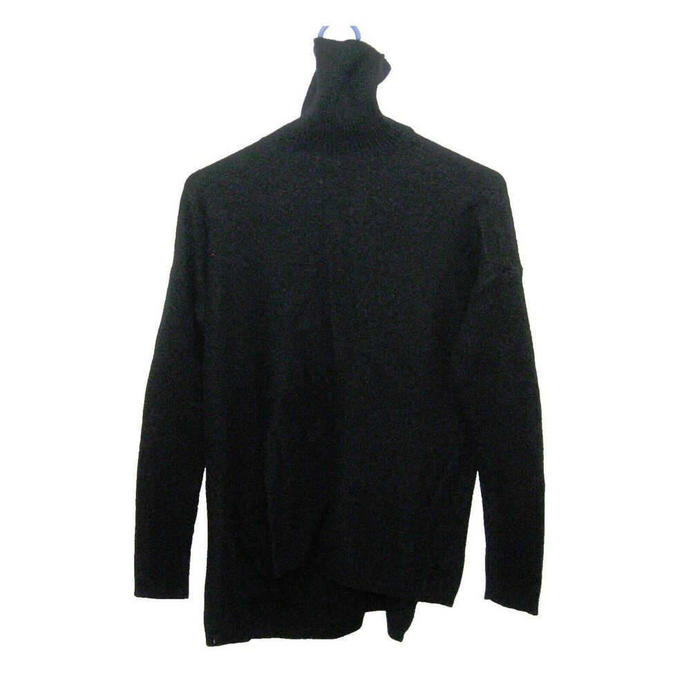 SAKS FIFTH AVENUE Women's Small Black Turtleneck Wool & Cashmere Sweater Top